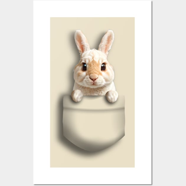 Pocket Bunny Wall Art by Purrdemonium